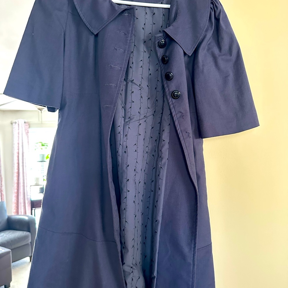 Retro Short Sleeve Swing Coat by Tulle